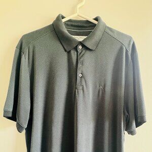 Tommy Bahama Black and Gray Polo Shirt with Relaxed Fit